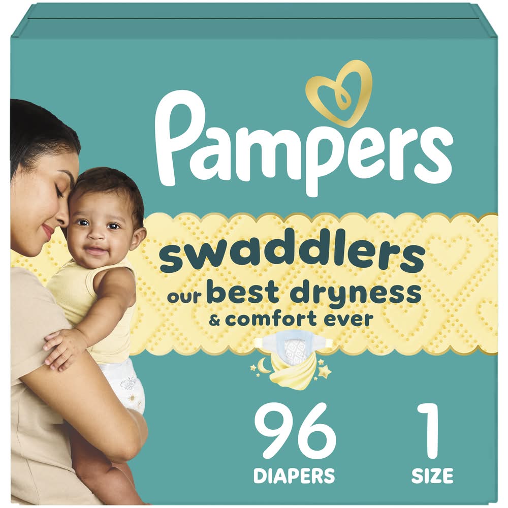 Pampers Swaddlers Diapers, Stage 1 (96 ct)