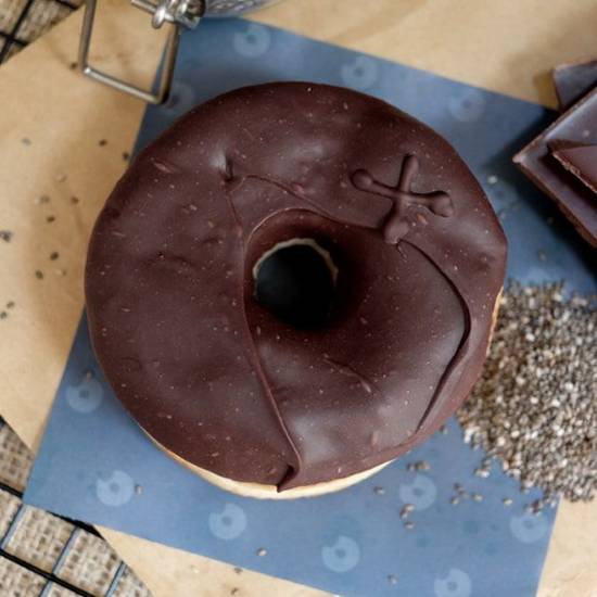 Vegan Dark Chocolate Truffle Doughnut