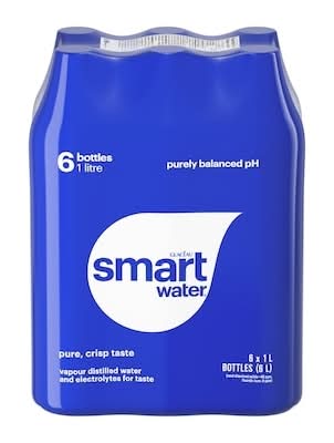 Smartwater Vapour Distilled Water (6 x 1 L)