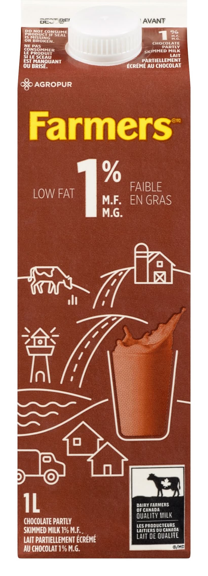 Farmers Bootleg 1% Chocolate Milk (1 L)