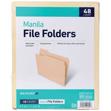Wexford Manila File Folders (48 ct)