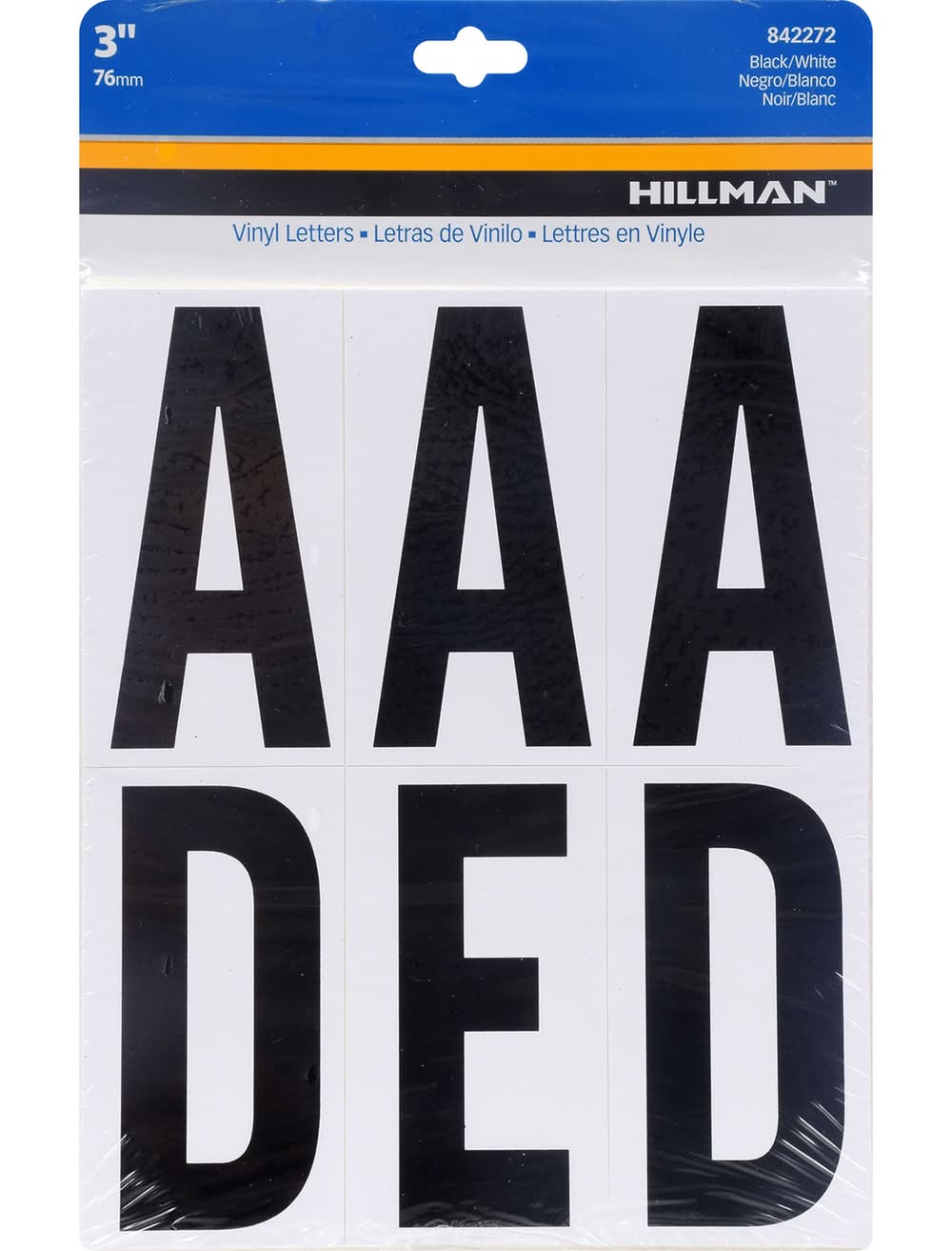 Hillman 3 In. Black Vinyl Self-Adhesive Letter Set A-Z 52 Pc