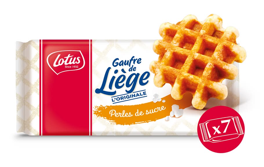 Lotus - Gaufre de liège l'originale, perles de sucre (7 x 45g)