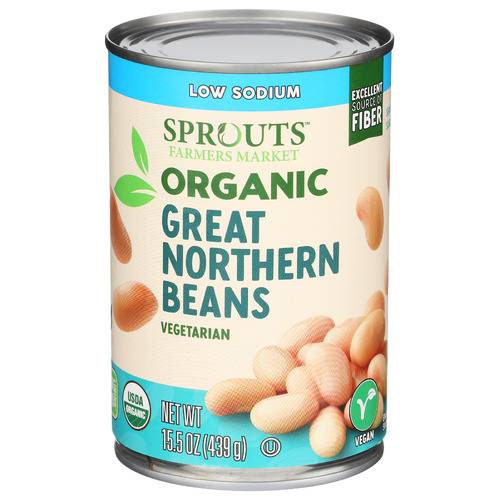 Sprouts Organic Low Sodium Great Northern Beans