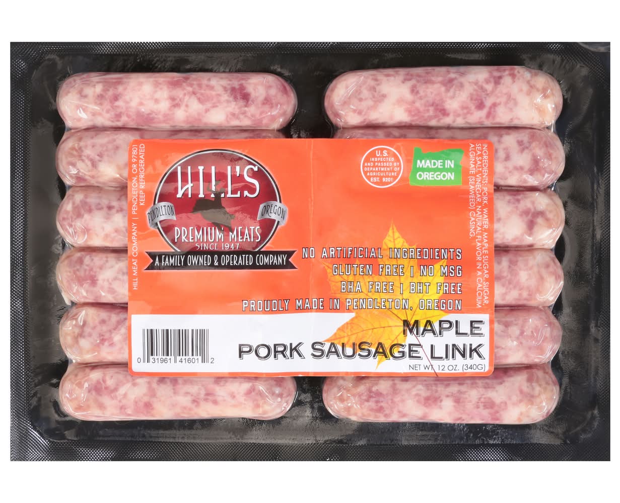 Hill's Premium Meats Maple Pork Sausage Link (12 oz)