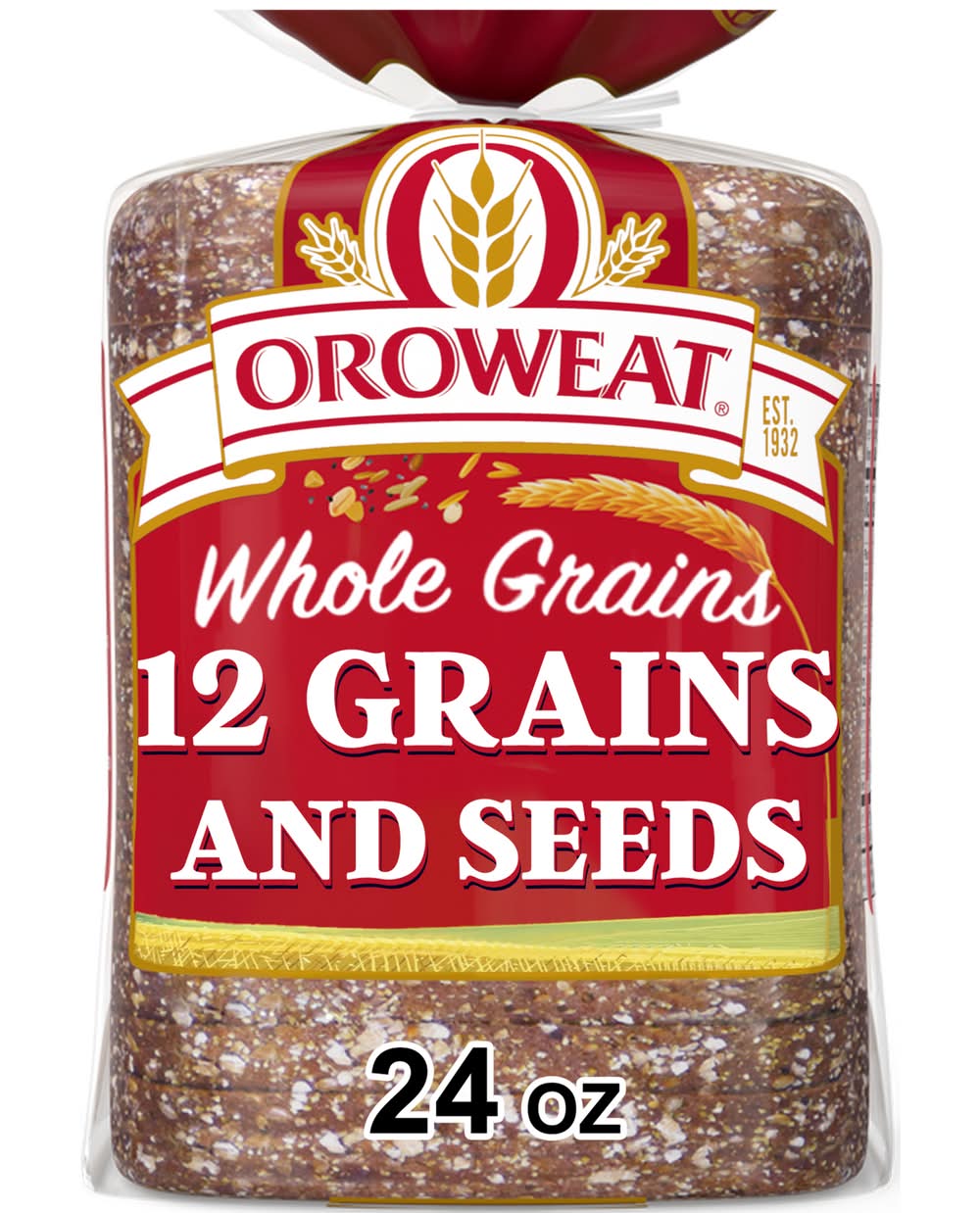 Oroweat Whole Grains 12 Grain & Seeds Bread (24 oz)