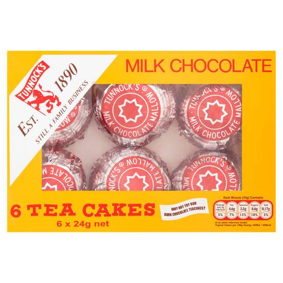Tunnock's Milk Chocolate Tea Cakes 6X24G