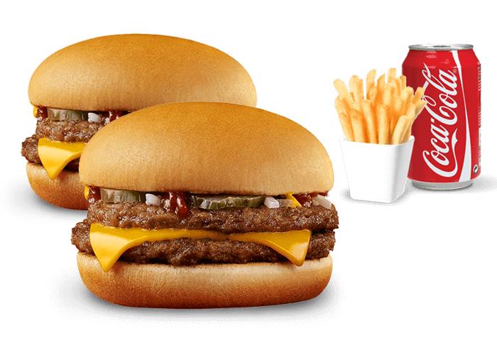 2 doubles cheeses🍔🍔🥤🍟