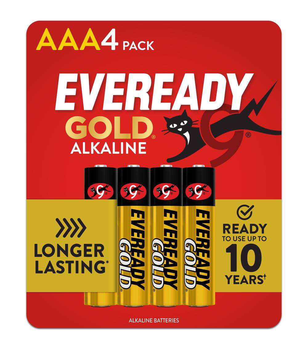 Eveready Gold Alkaline Aaa4 Batteries (4 ct)