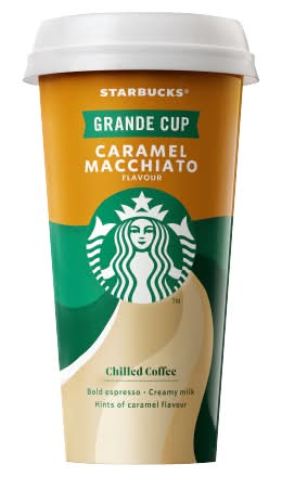 Starbucks Caramel Macchiato, Grande Cup Chilled Coffee (330ml)