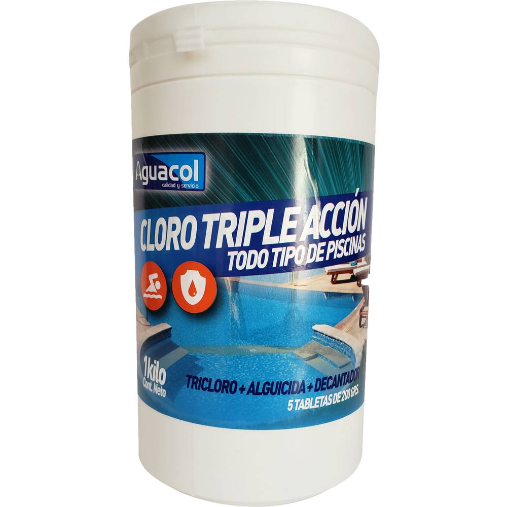 Aguacol cloro en tableta triple acción (1 kg)