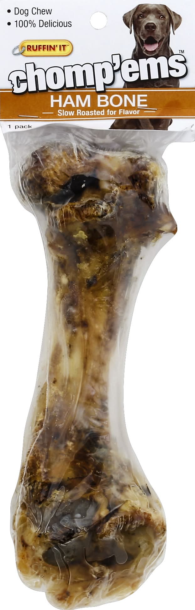 Ruffin' It Chomp'ems Ham Dog Bone (11 oz)