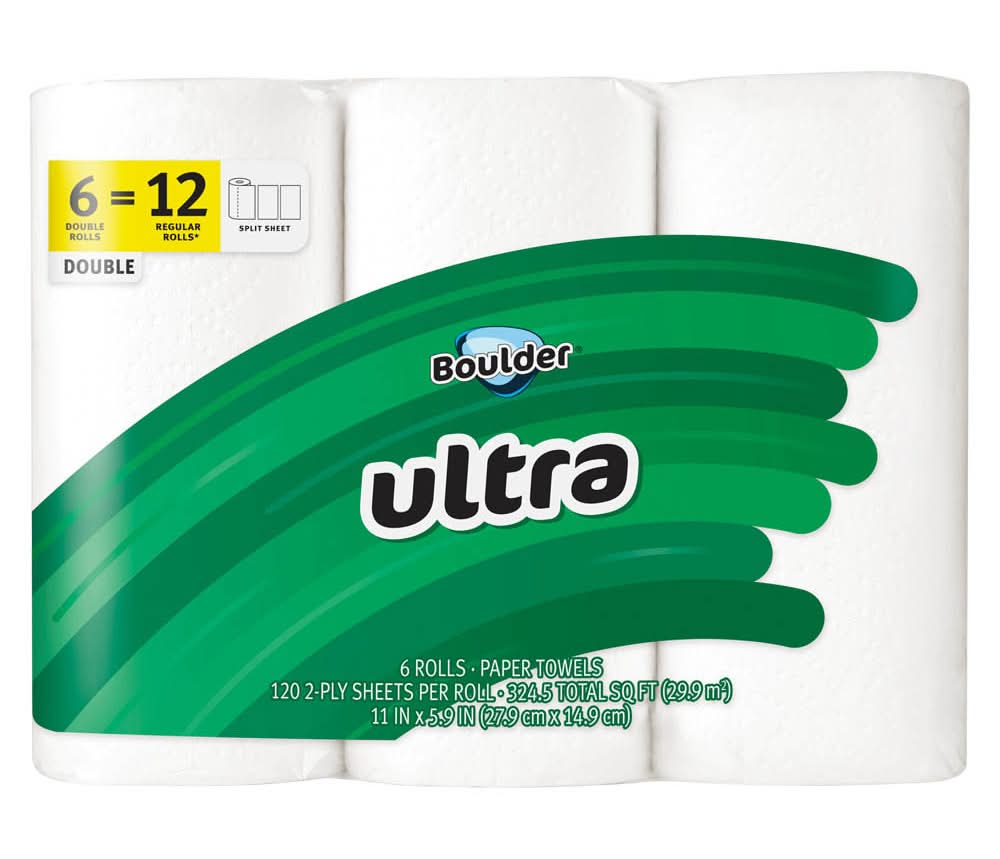 Boulder Canyon Ultra Paper Towel Rolls, 11x5.9 in (6 ct)