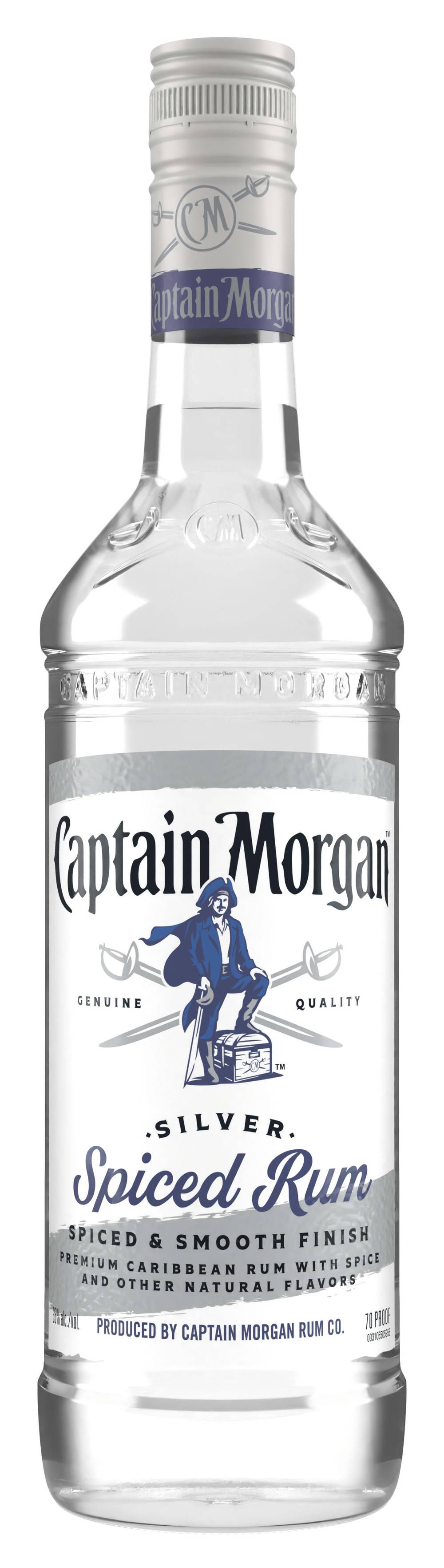 Captain Morgan Sliver Spiced Rum (750 ml)