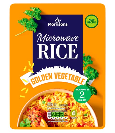 Morrisons Microwave Rice Golden Vegetable (250g)