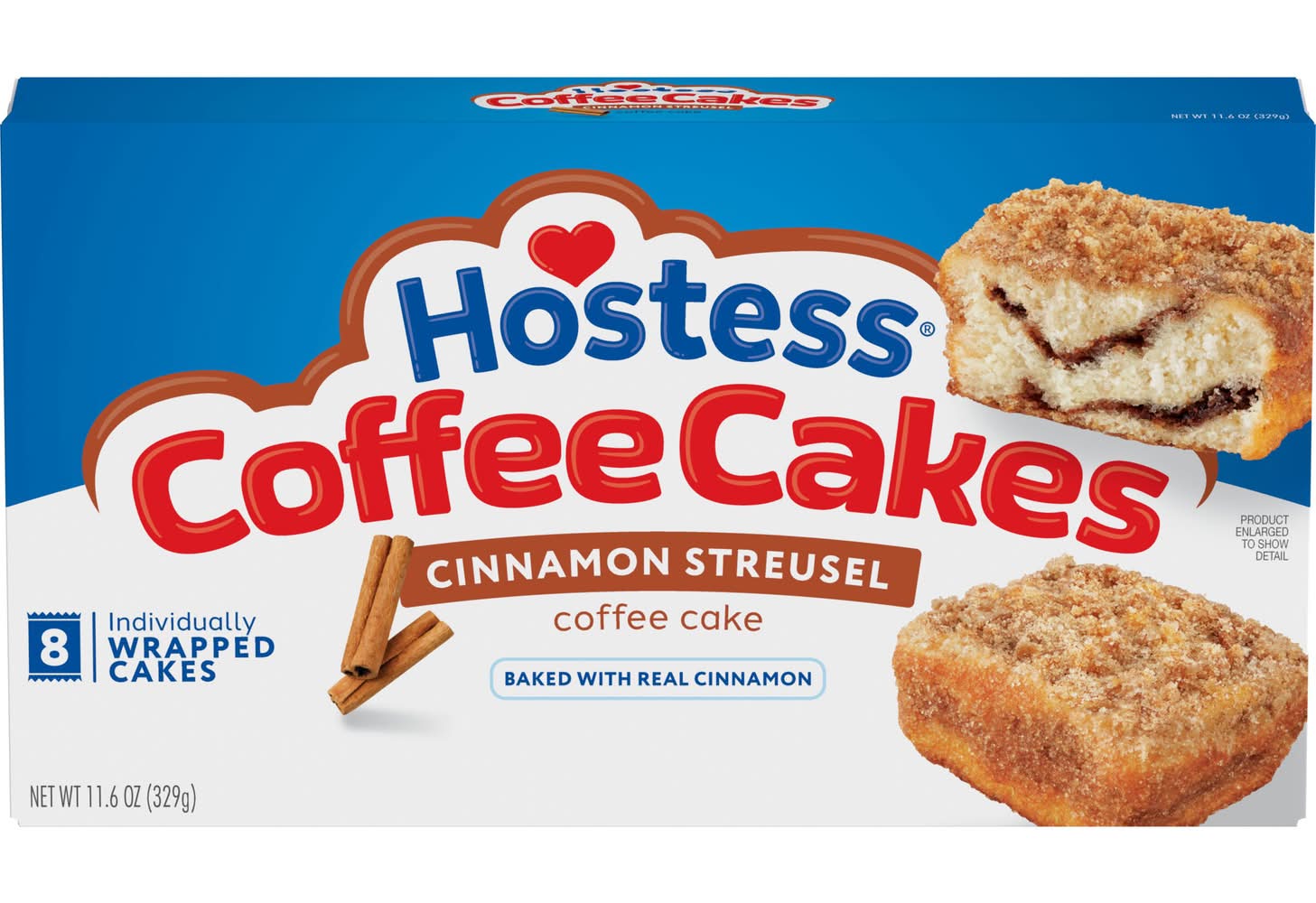 Hostess Coffee Cakes, Cinnamon Streusel (11.6 oz, 8 ct)