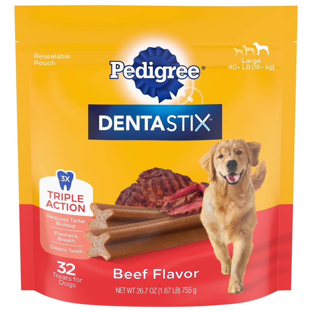 Pedigree Dentastix Beef Treats For Dogs (32 ct)