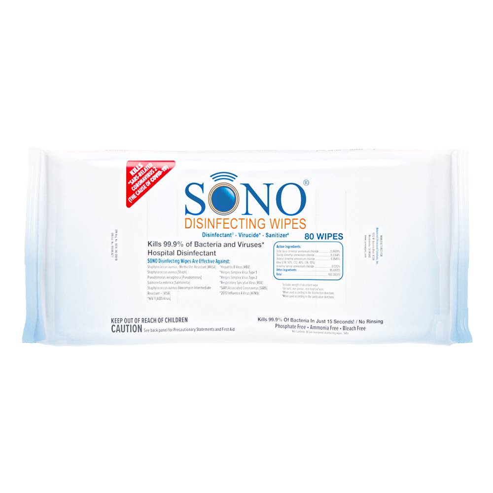 SONO Disinfecting Wipes - 80 ct