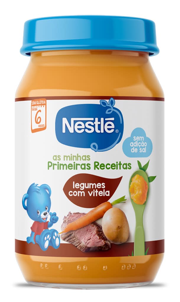Nestlé - As minhas primeiras receitas, refeição legumes com vitela, 190g