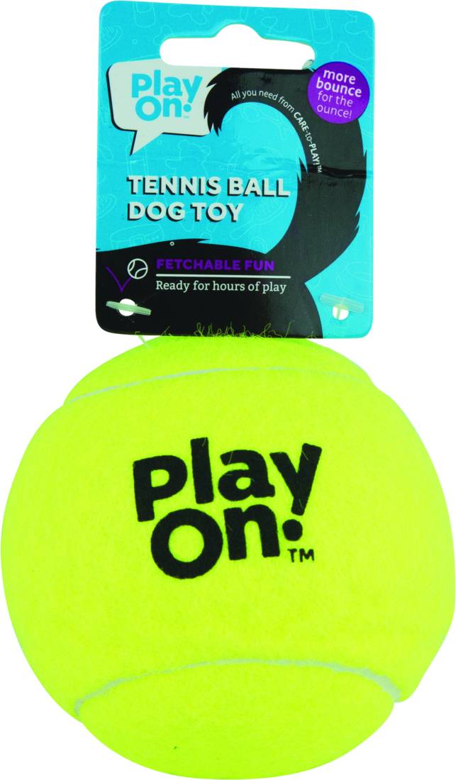 Play On Tennis Ball Dog Toy, 3 In, Assorted