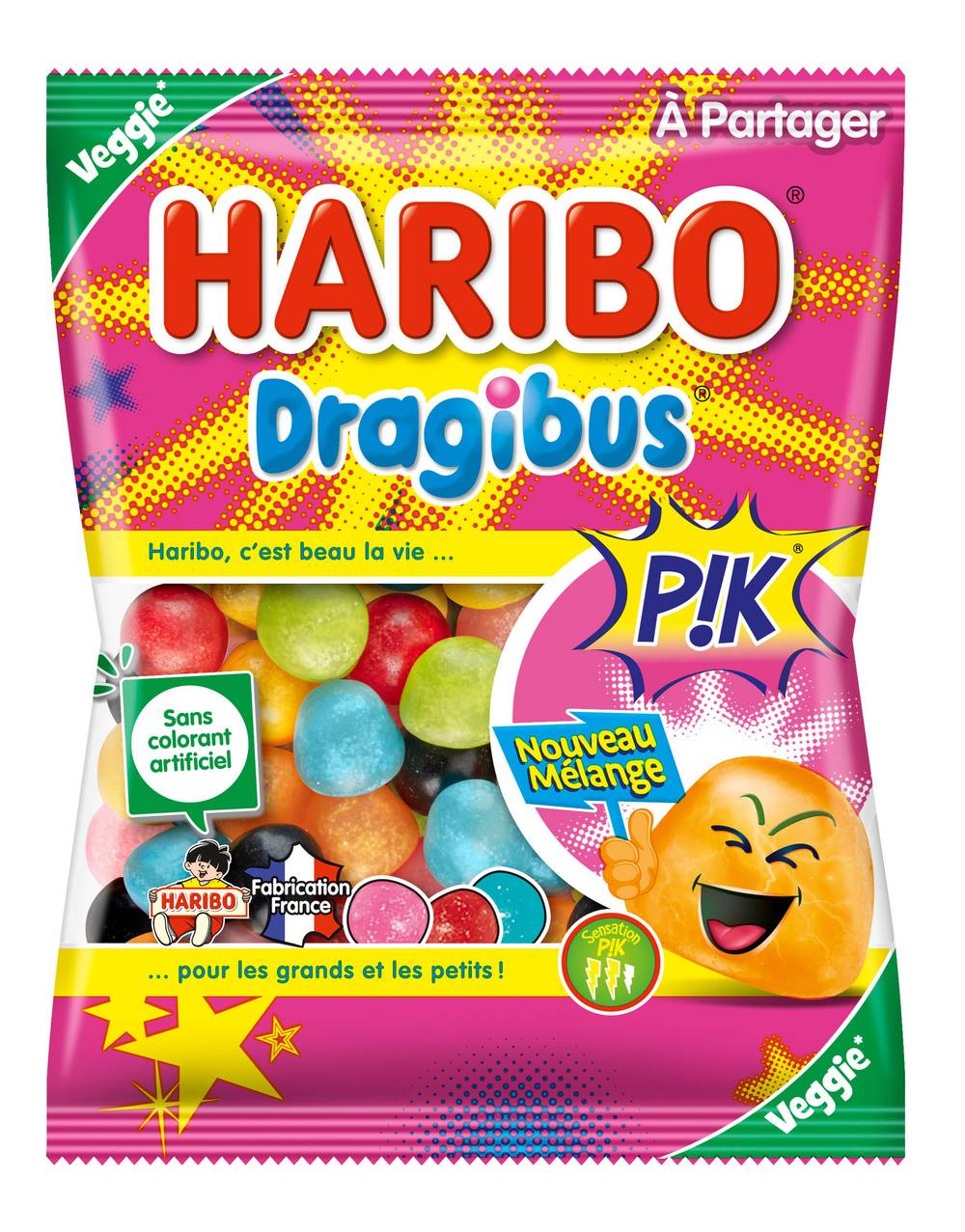 Haribo - Bonbons dragibus soft pik (230g)