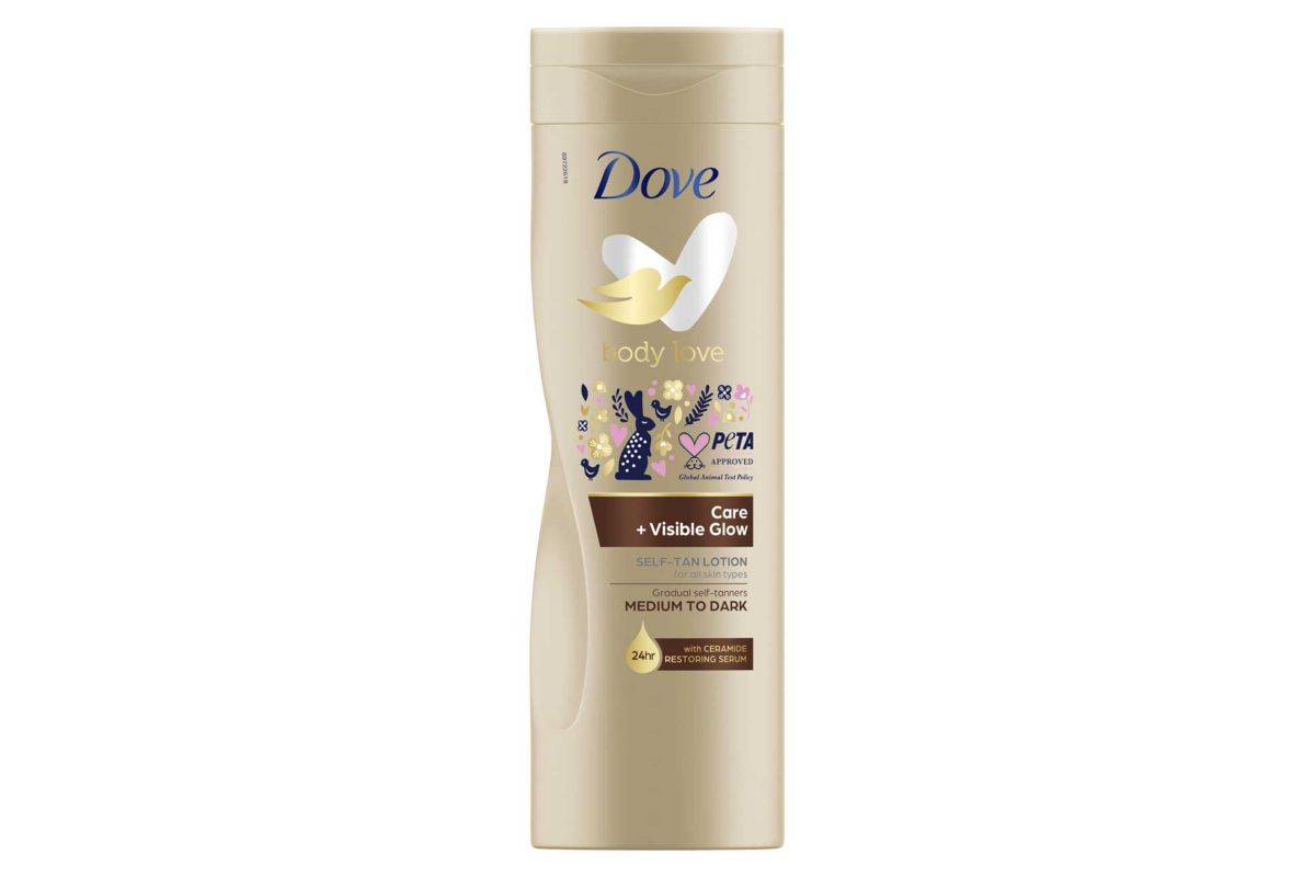 Dove Visible Glow Self-Tan Lotion Medium to Dark 400ml