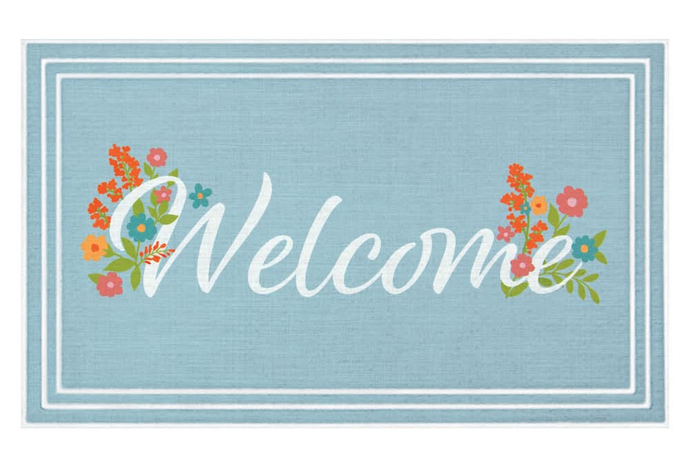 KIRKTON HOUSE 18x30 Deluxe Spring Mat - Welcome Floral