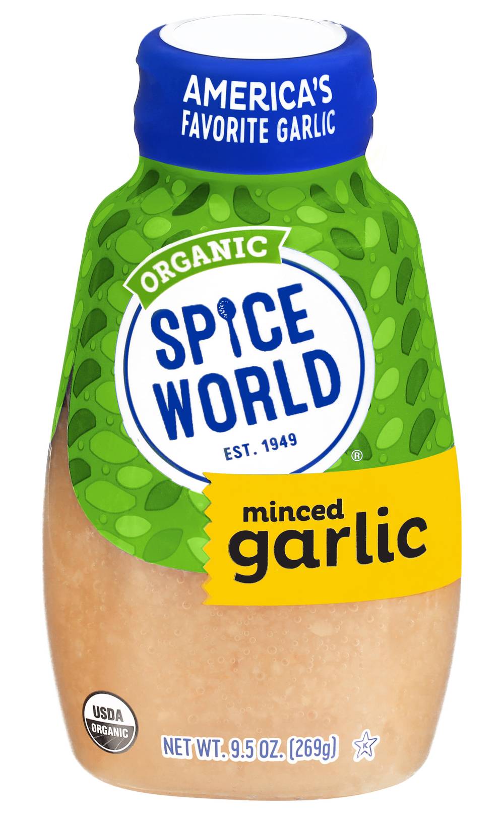 Spice World Organic Minced Garlic (9.5 oz)