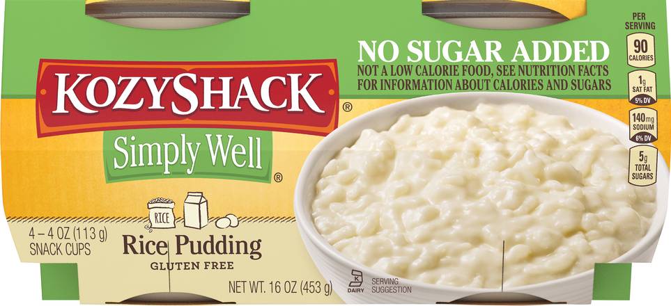 Kozy Shack No Sugar Added Rice Pudding (4 ct)