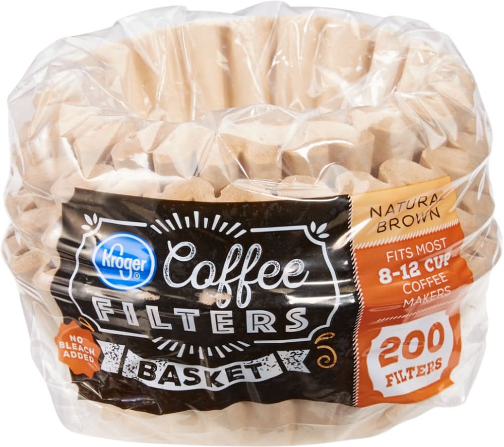 Kroger Unbleached Coffee Filters, Natural Brown (200 ct)