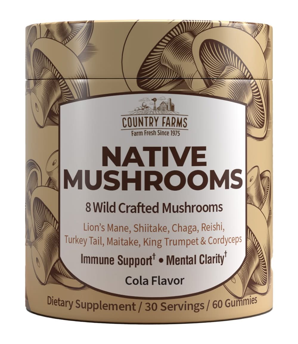 Country Farms Wild Crafted Mushroom Gummies, Cola (60 ct)
