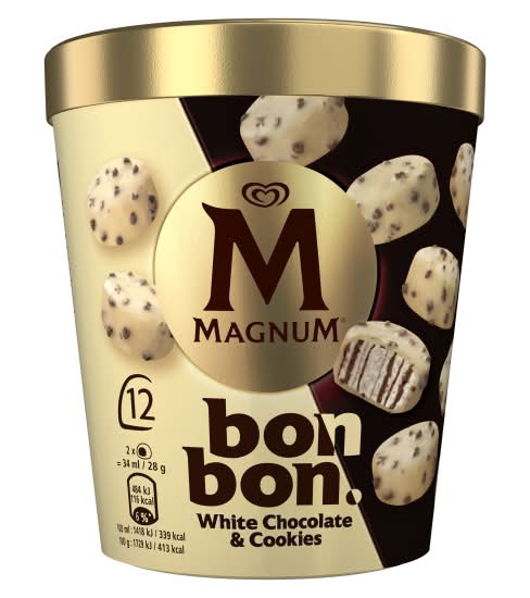 Magnum White Chocolate & Cookies, Bon Bon Ice Cream Bites (12 pack)