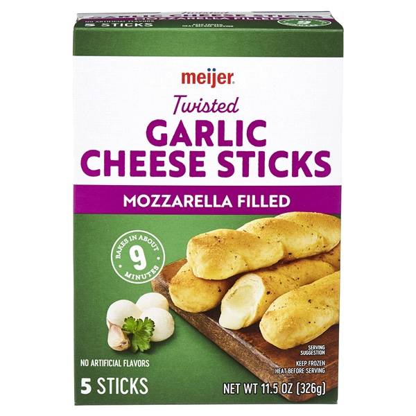 Meijer Twisted Mozzarella Stuffed Garlic Bread Sticks (11.5 oz)
