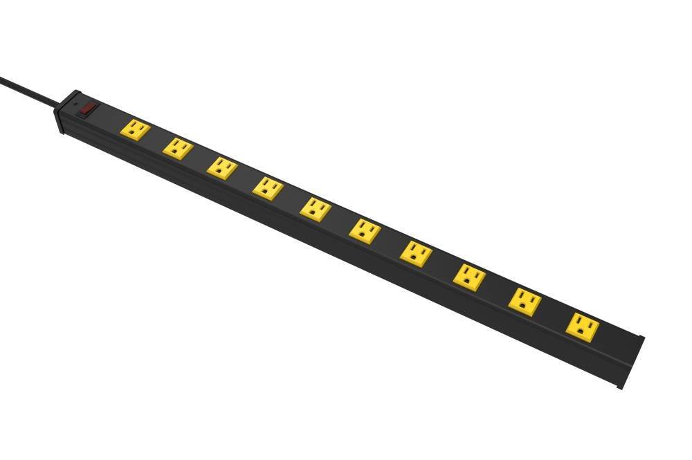 Utilitech 6-ft 10-Outlet Indoor Black Power Strip | LTS-10H650-S2