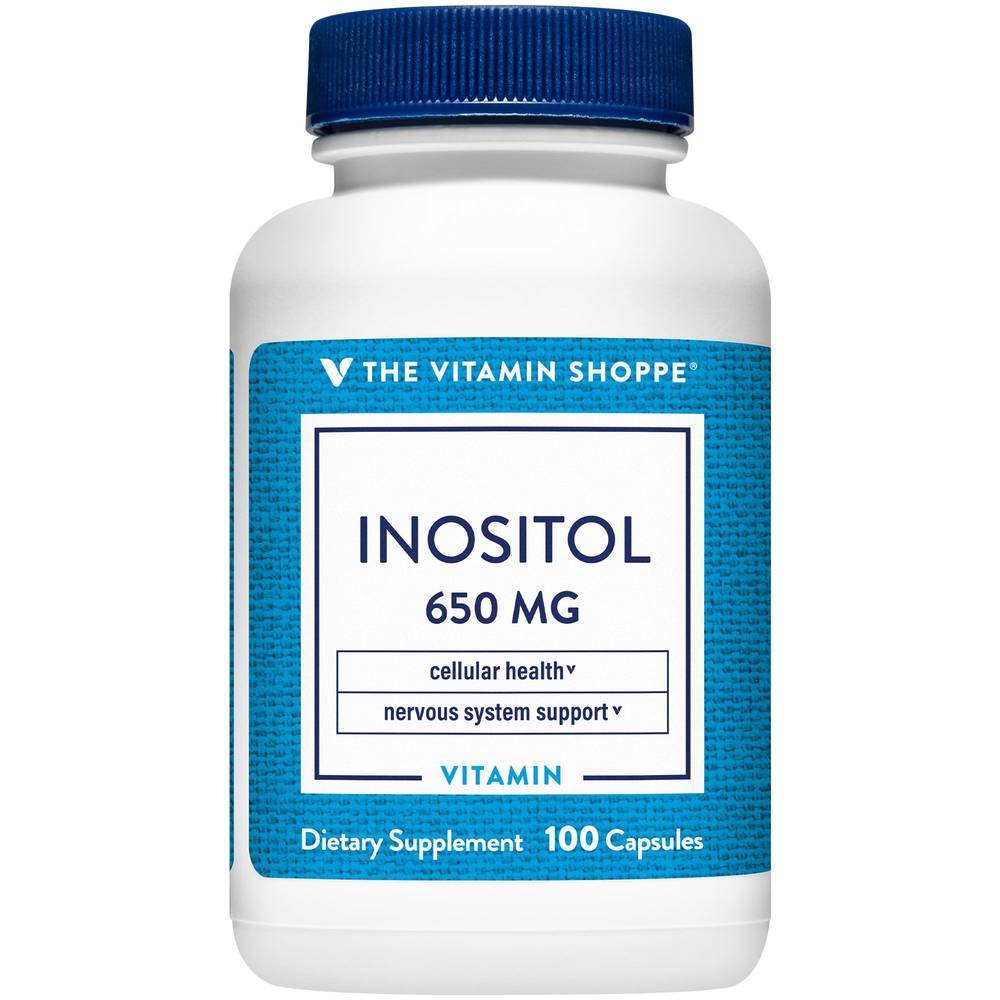 The Vitamin Shoppe Inositol Nervous System Support 650 mg Capsules (100 ct)