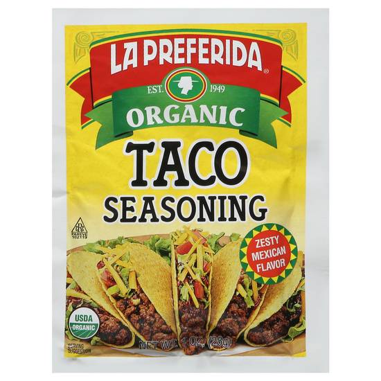 La Preferida Organic Taco Seasoning Zesty Mexican Flavor