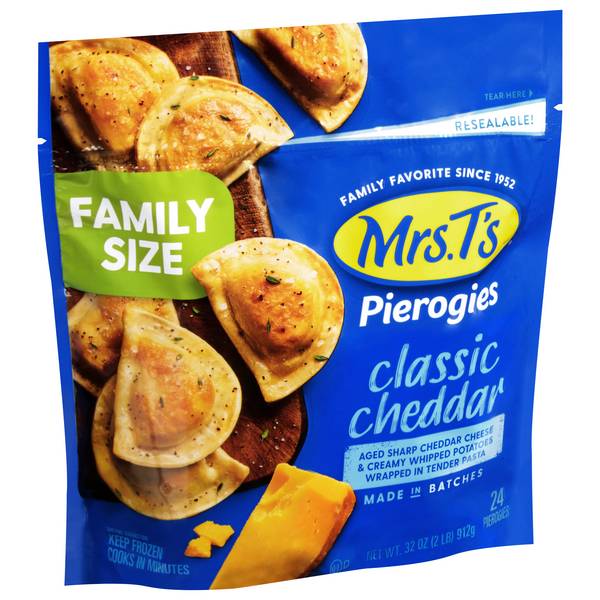 Mrs. T's Classic Cheddar Pierogies (2 lbs, 24 ct)