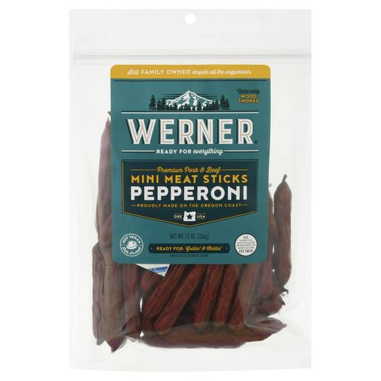 Werner Gourmet Meat Snacks Pepperoni Mini Sticks (12oz count)