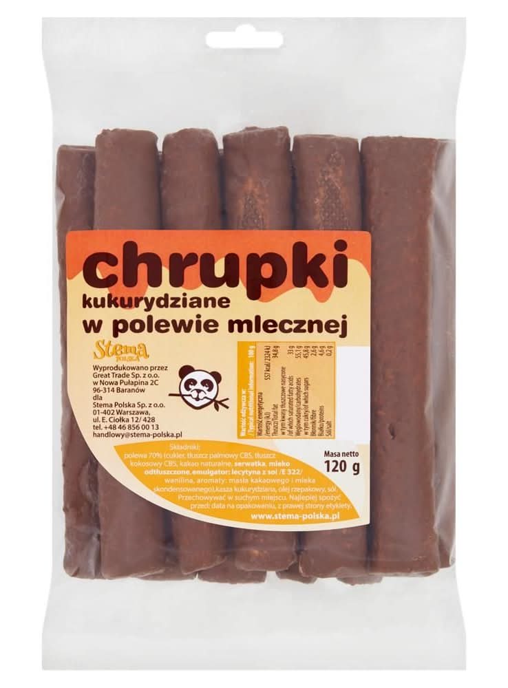 Chrupki kukurydziane w polewie mlecznej 120 g