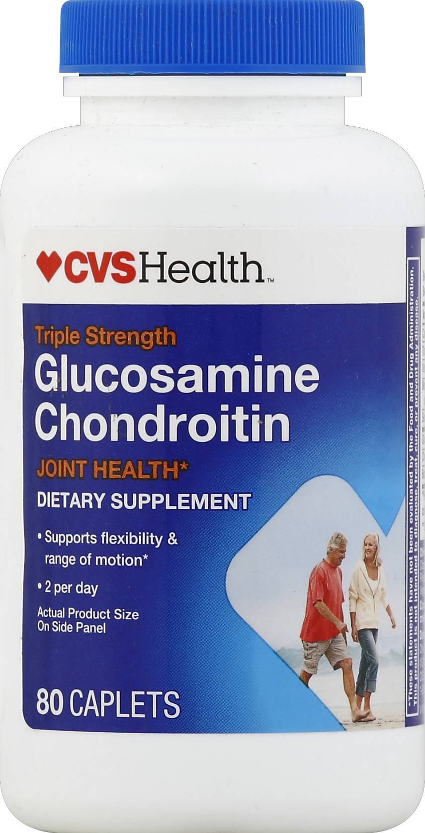 CVS Health Glucosamine Chondroitin Joint Health Dietary Supplement Caplets (80 ct)