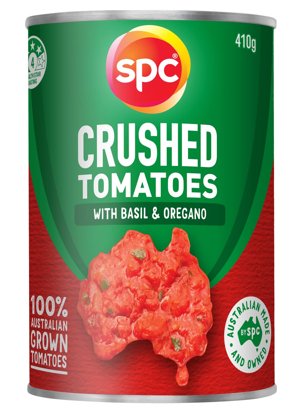 Shepparton Preserving Company Canned Tomatoes Tomato Crushed Basil Oregano (410g)