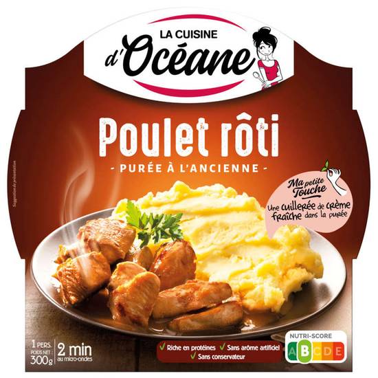 Poulet rôti et purée à l'ancienne