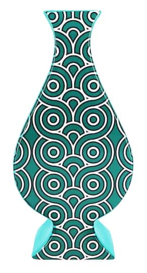 Jonathan Adler X Michaels 11.75" Turquoise Graphic Swirl Tabletop Ceramic Vase