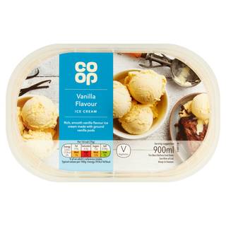 Co-op Vanilla Flavour Ice Cream 900ml