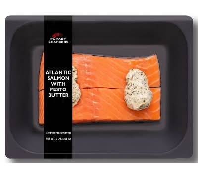 Encore Seafoods Atlantic Salmon With Pesto Butter (9 oz)