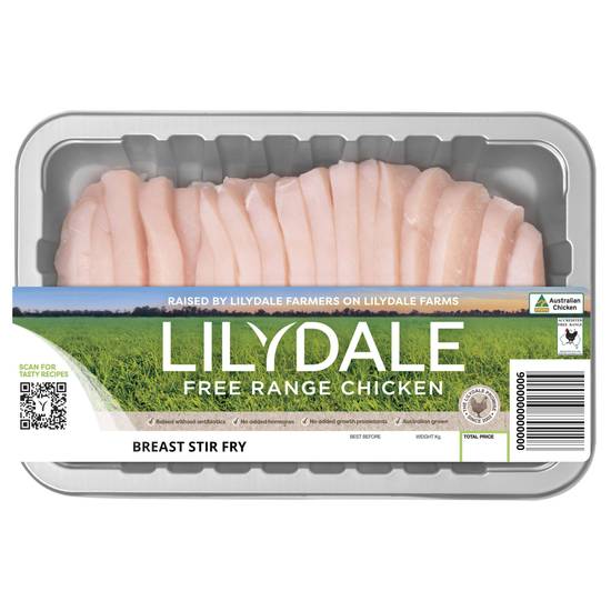 Lilydale Free Range Chicken Stir Fry 500g