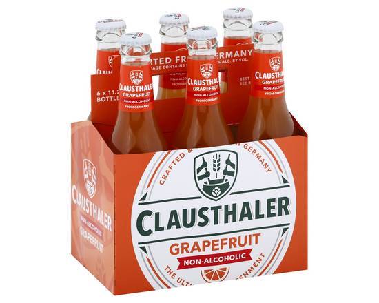 Clausthaler · Non-Alcoholic German Grapefruit Drinks (6 x 11.2 fl oz)