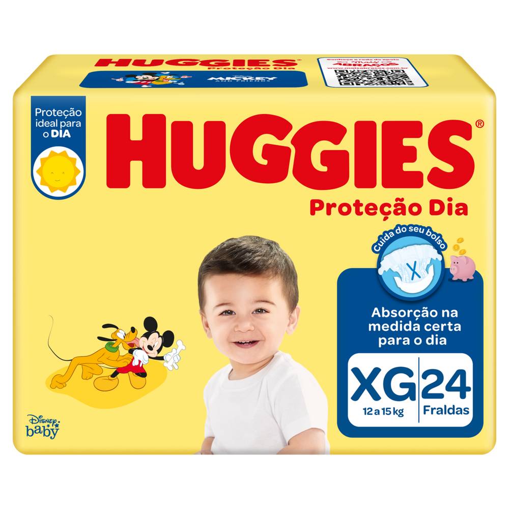 Huggies fralda descartável proteção dia xg (24 fraldas)