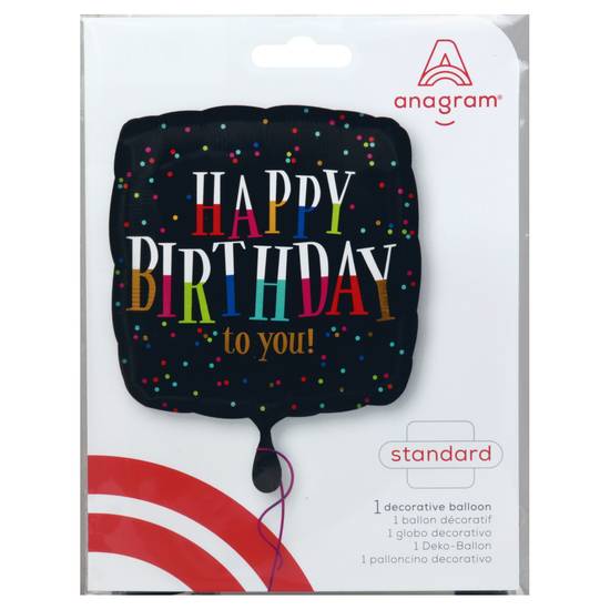 Anagram Happy Birthday To You Standard Square Balloon