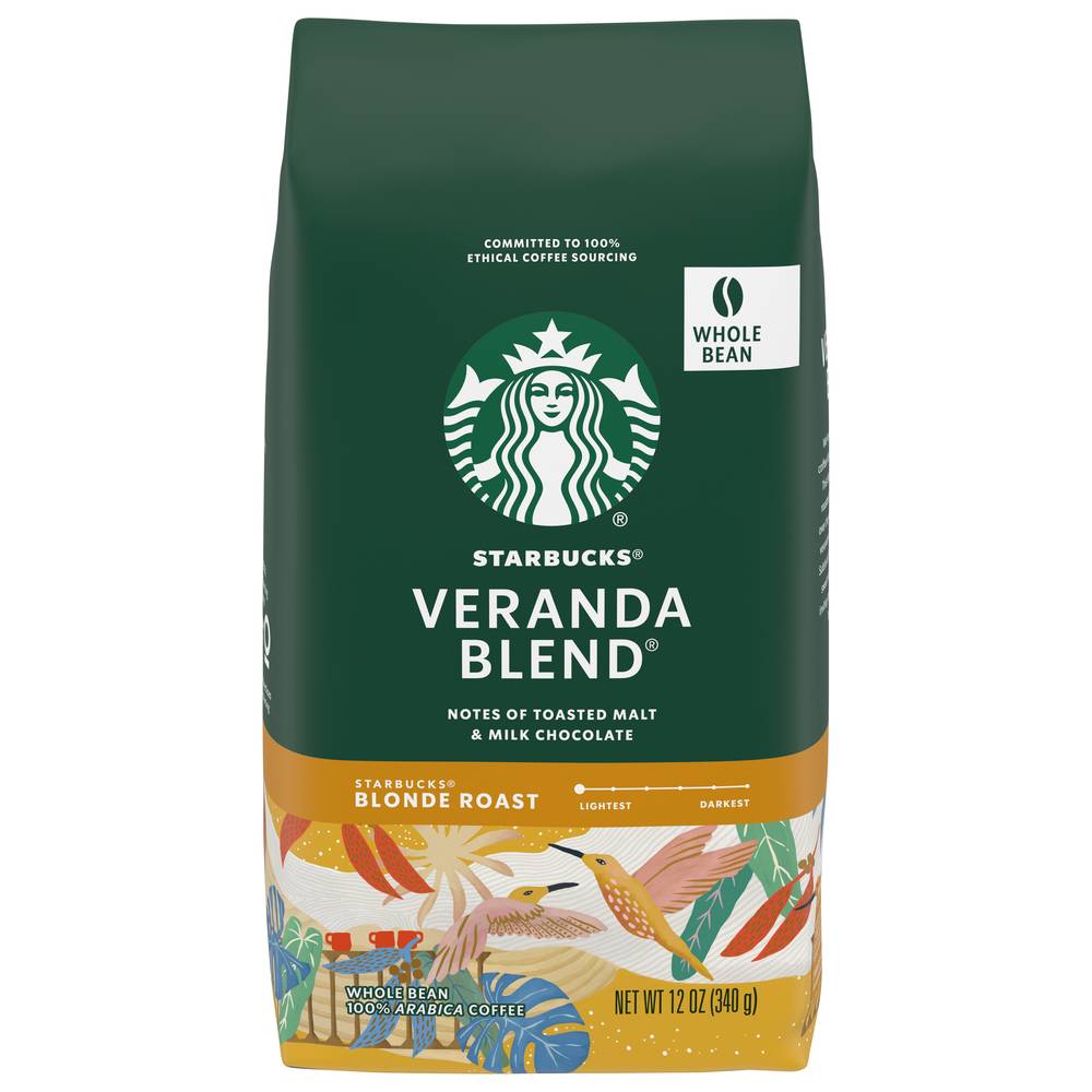 Starbucks Veranda Blend Blonde Roast Whole Bean Coffee (12 oz)